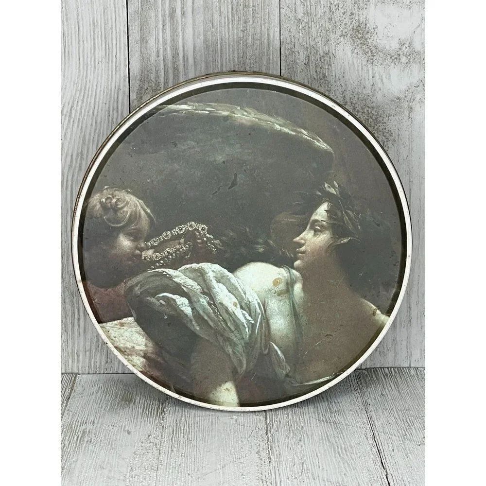 Vintage Renaissance Angel Painting Tin